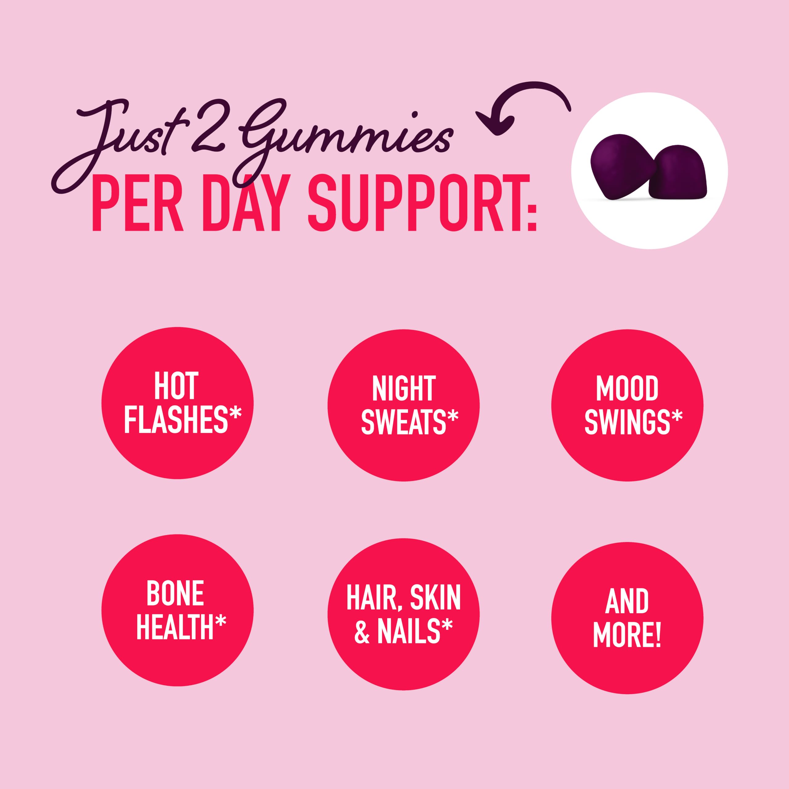 Menopause Support Gummies | Hormone Balance Relief for Hot Flashes, Night Sweats, Mood Swings SMNutrition