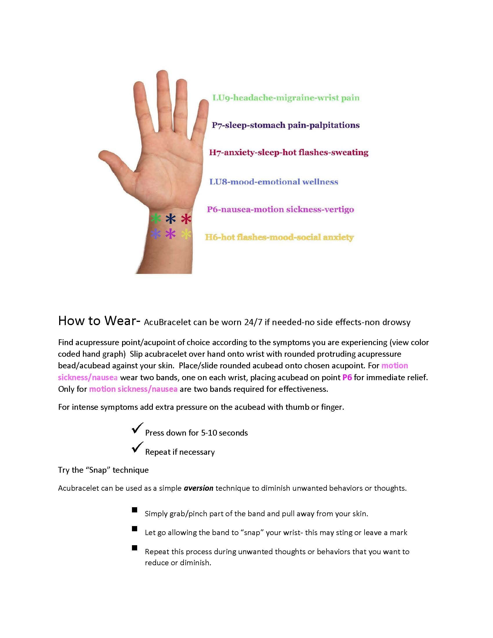 AcuBalance Women's Health Bracelet-Waterproof Acupressure Band-Relief from Hot Flashes, Anxiety AcuBracelet