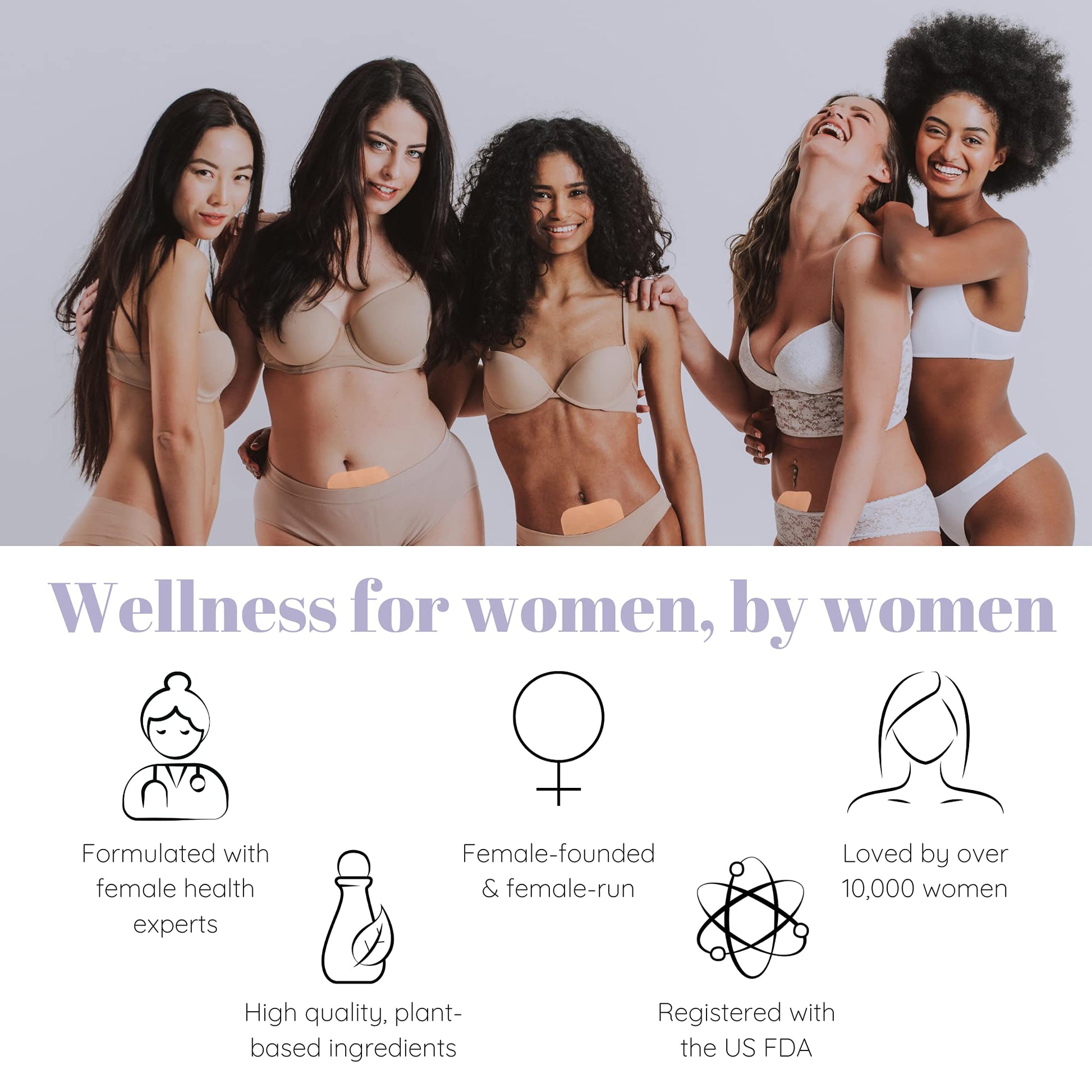 LILAS Period Cramps Pain Relief Patch - Pack of 5 LILAS