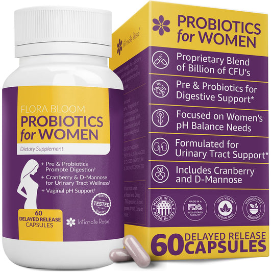 Complete Vaginal Probiotics for Women - w/Added Cranberry, D-mannose to Promote 