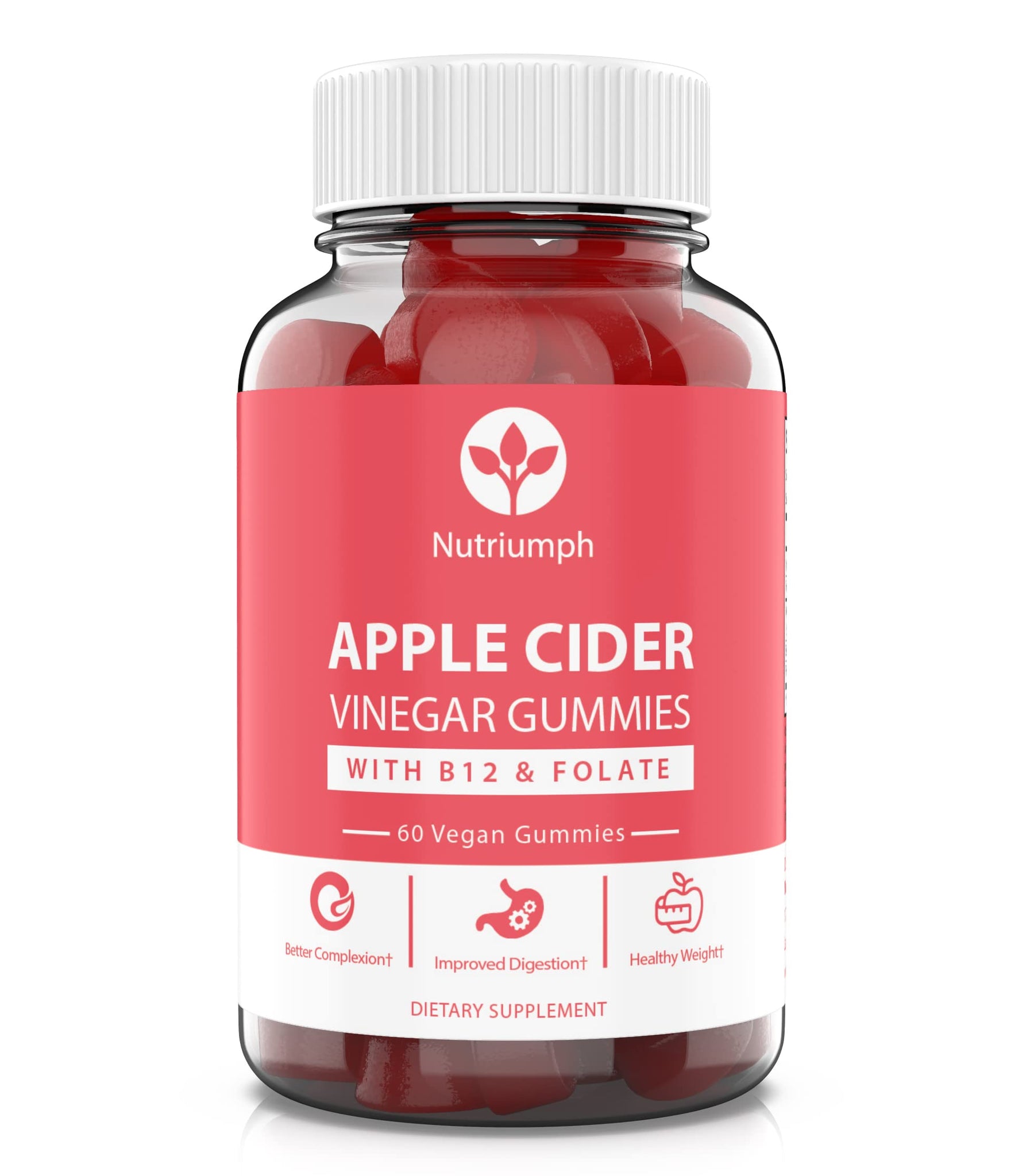 Nutriumph Apple Cider Vinegar Gummies with The Mother Vegan – Weight Loss, Detox