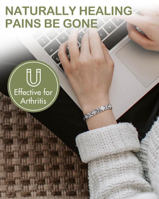 Feraco Ultra Strength Magnetic Bracelets for Women with Neodymium Therapy Magnets