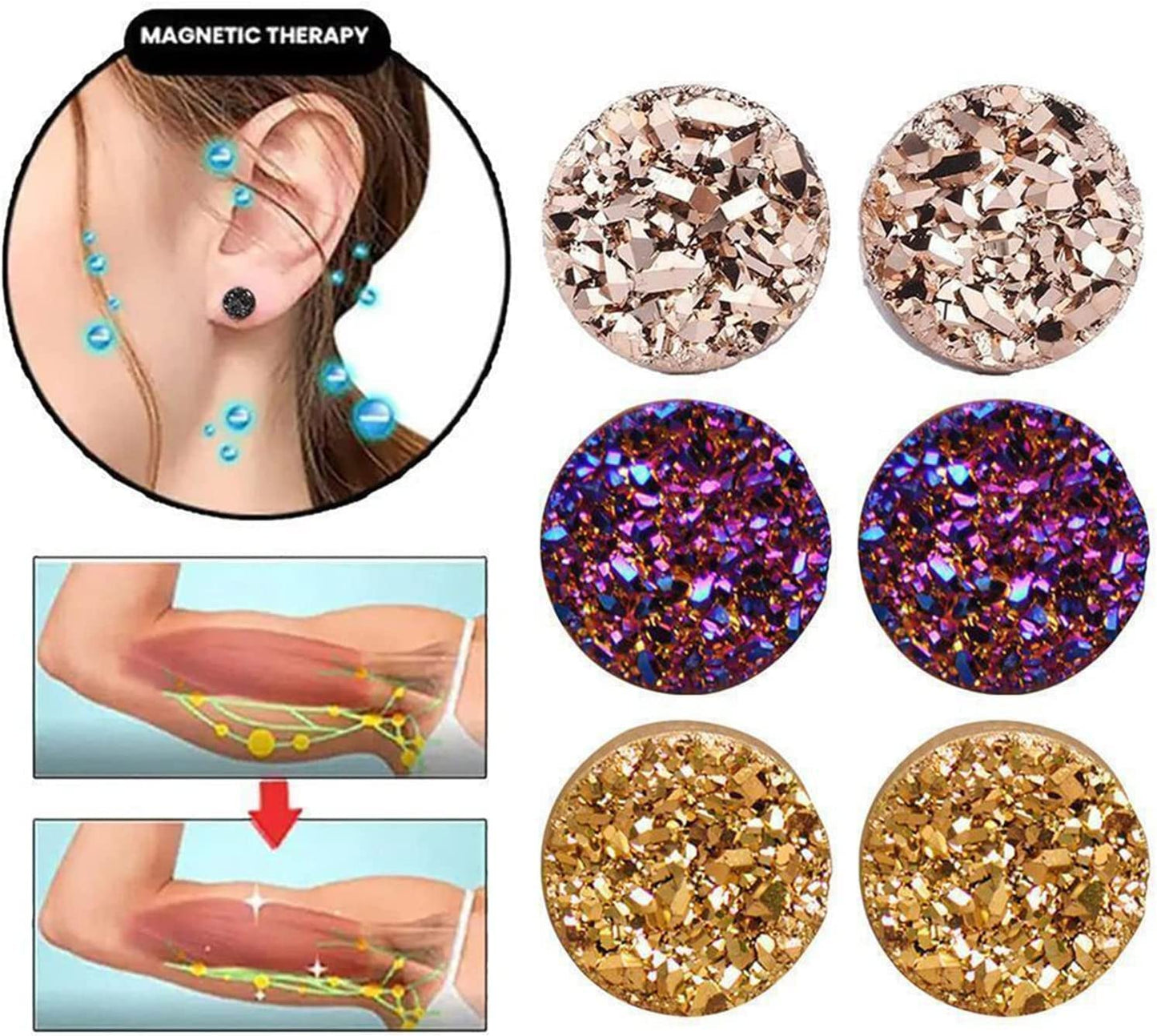Ear Allure Magnetic Earrings, EarAllure Magnetic Earrings, Non Piercing Magnetic Acupressure