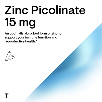 Thorne Zinc Picolinate 15mg - Highly Absorbable Zinc Supplement - Supports Wellness