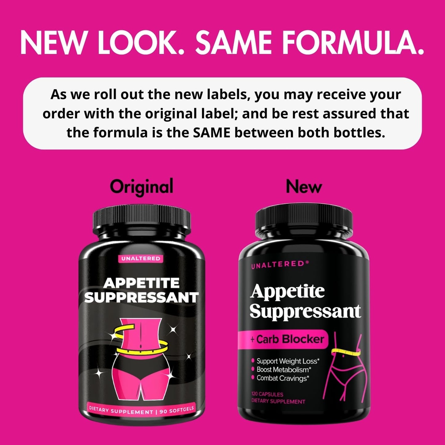 UNALTERED Appetite Suppressant for Women - Combat Cravings, Bloating, & Support Weight Loss