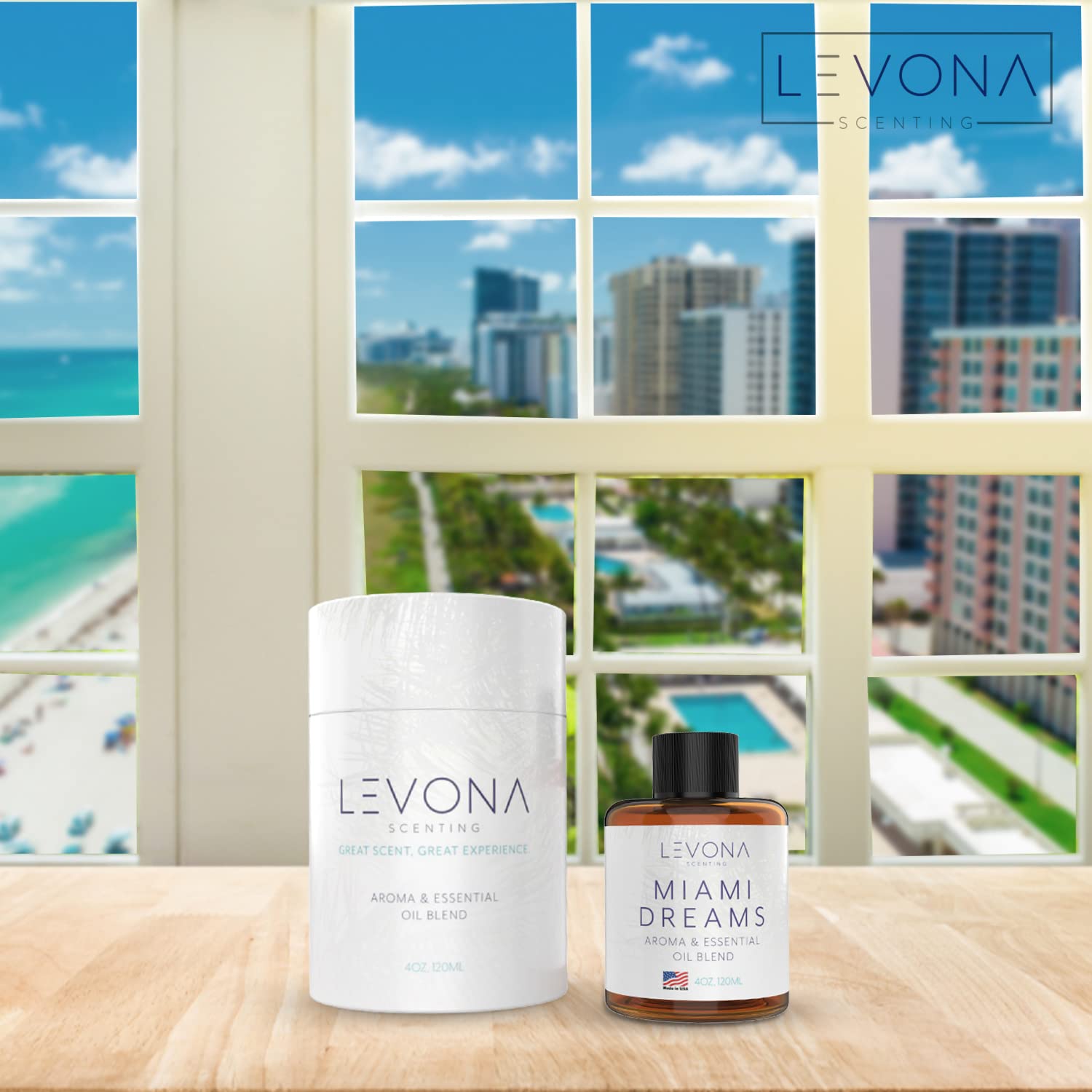 Levona Scent Essential Oils for Diffusers for Home: Miami Dreams Hotel & Home Luxury Scents Fragrance Oil LEVONA SCENT