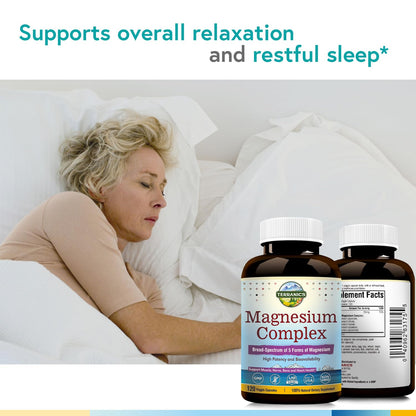 Terranics Magnesium Complex, Total 240 Capsules, Max Absorption, Glycinate, Citrate