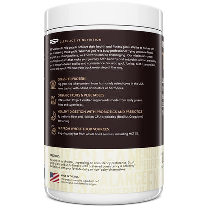 TrueFit Meal Replacement Shake Protein Powder, Grass Fed Whey + Organic Fruits