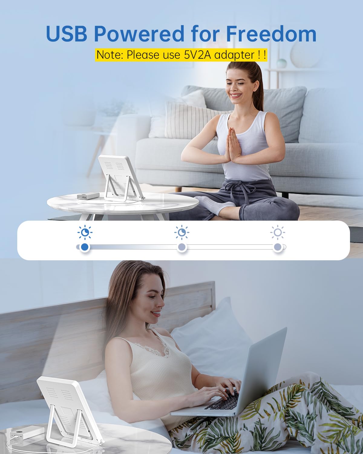 SUXIO Light Therapy Lamp - 10000 Lux Therapy Light, 3 Timing & Mode Happy Lamp SUXIO