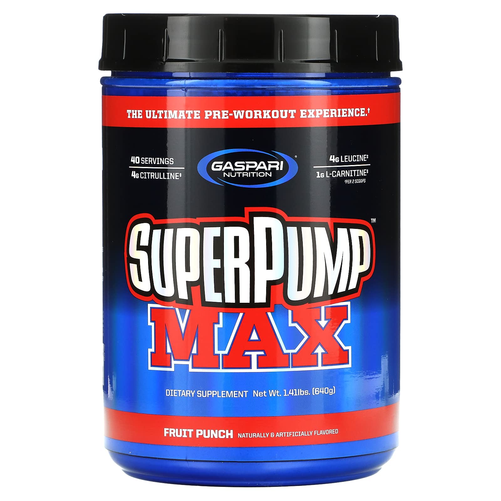 Gaspari Nutrition - SuperPump MAX - The Ultimate Pre Workout Powder, Sustained Energy