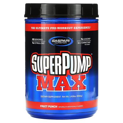 Gaspari Nutrition - SuperPump MAX - The Ultimate Pre Workout Powder, Sustained Energy