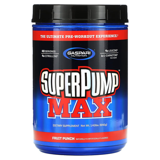 Gaspari Nutrition - SuperPump MAX - The Ultimate Pre Workout Powder, Sustained Energy