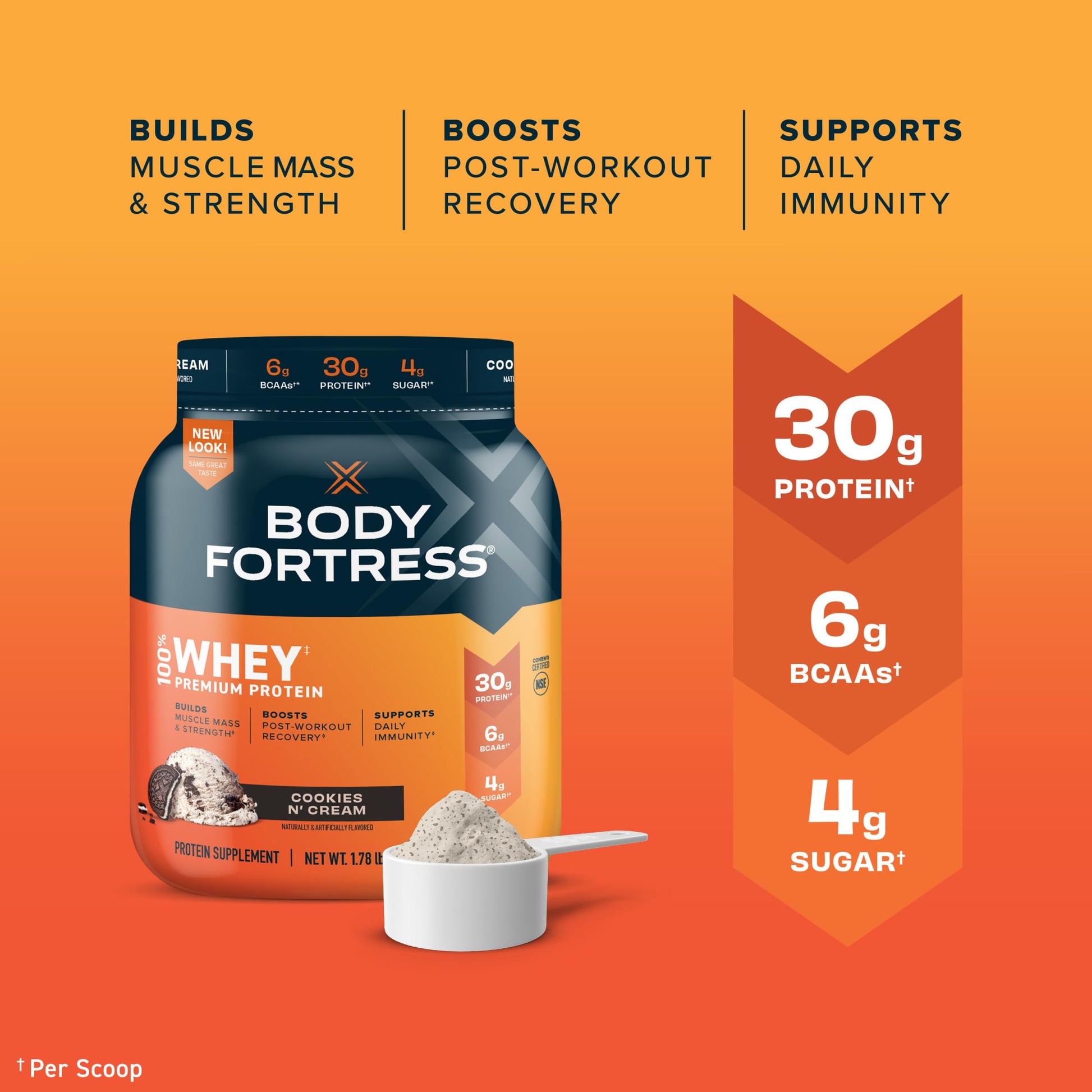 Body Fortress Super Advanced Isolate Protein Powder, Gluten Free, Vanilla Creme Flavored Body Fortress