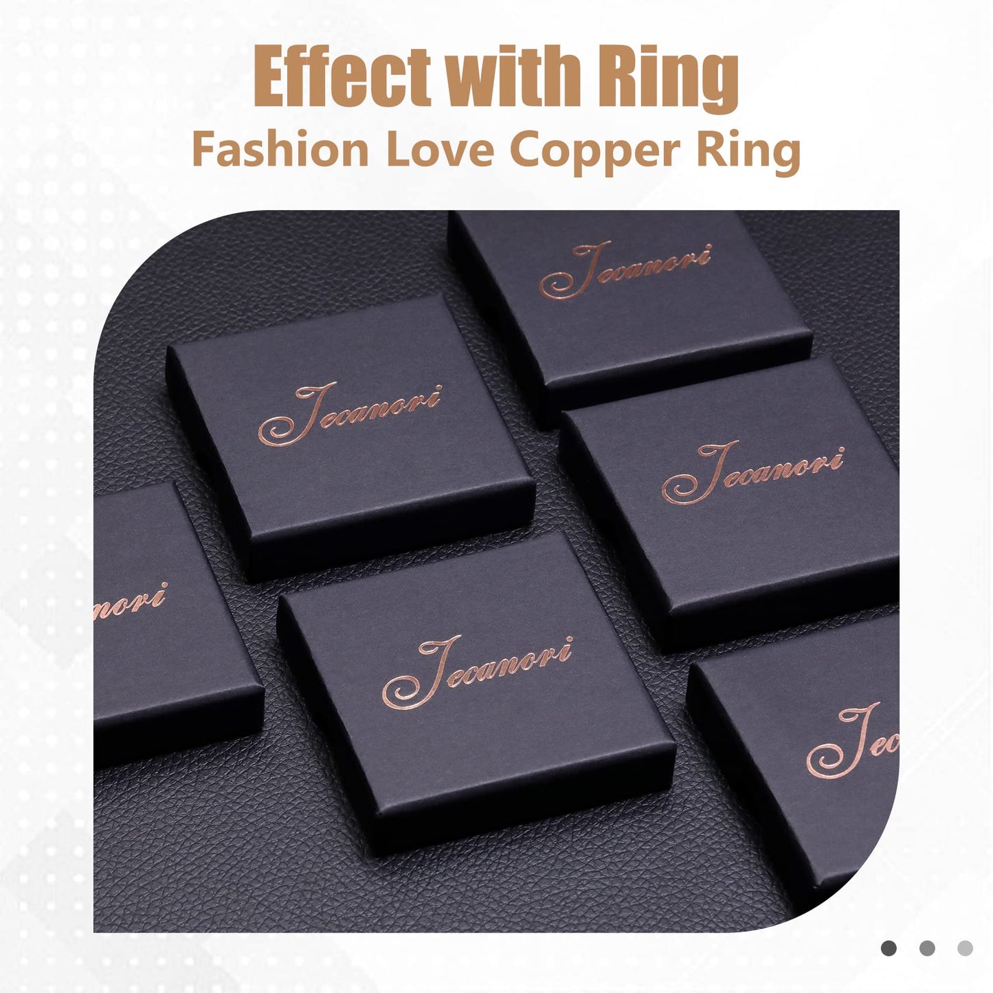 Jecanori Copper Rings for Women,Magnetic Ring Adjustable Love Heart Copper Rings
