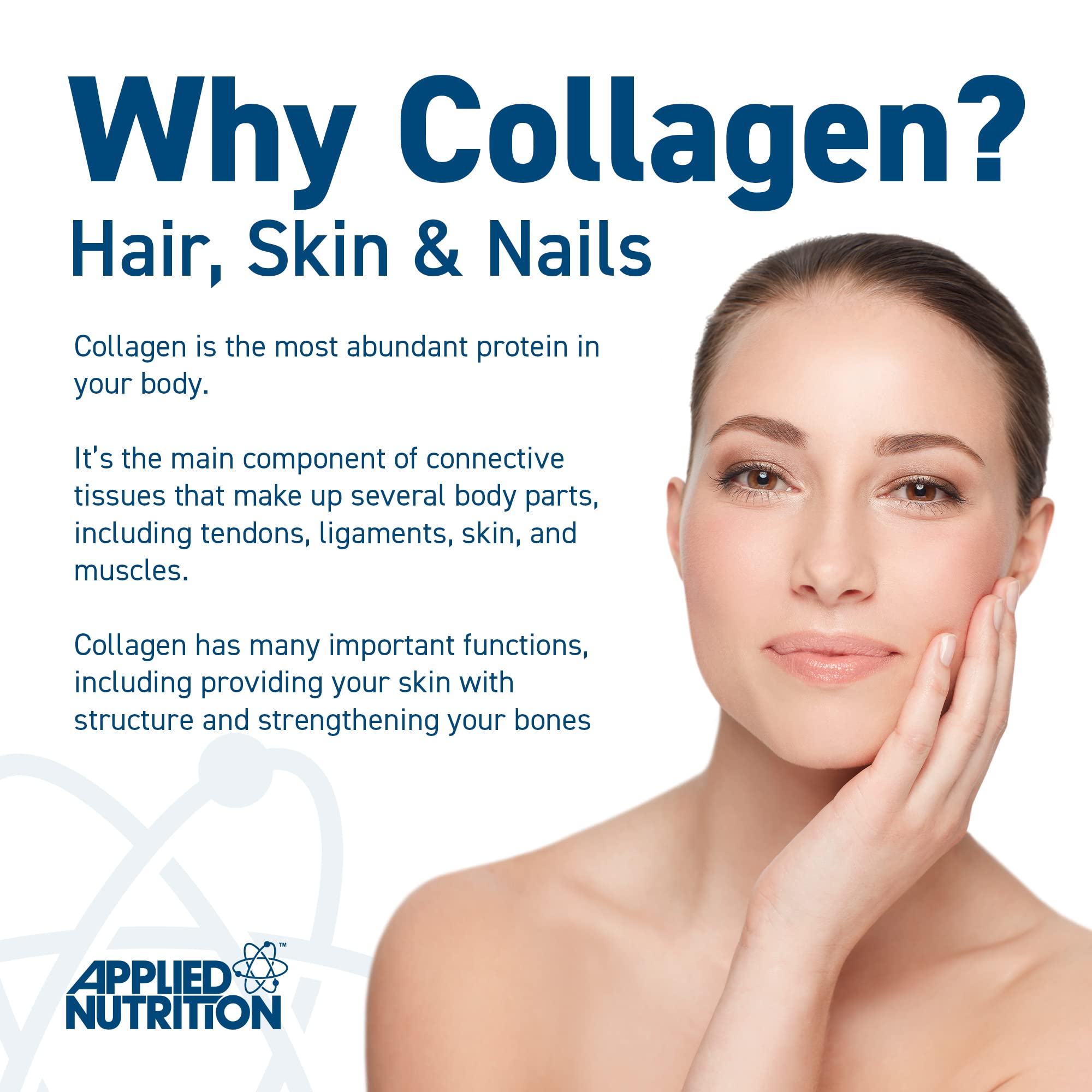 Applied Nutrition Marine Collagen Powder - Hydrolysed Collagen Protein, Healthy Skin, Hair, Nails Applied Nutrition