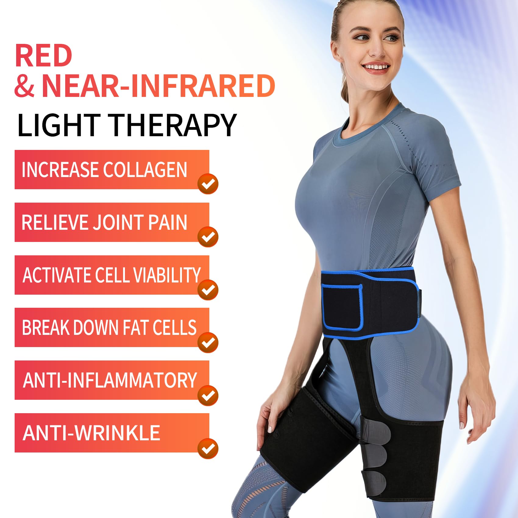Red Light Therapy Belt, Infrared Light Therapy Red Light Therapy Device, Infrared Light Therapy Wrap Loqumloi