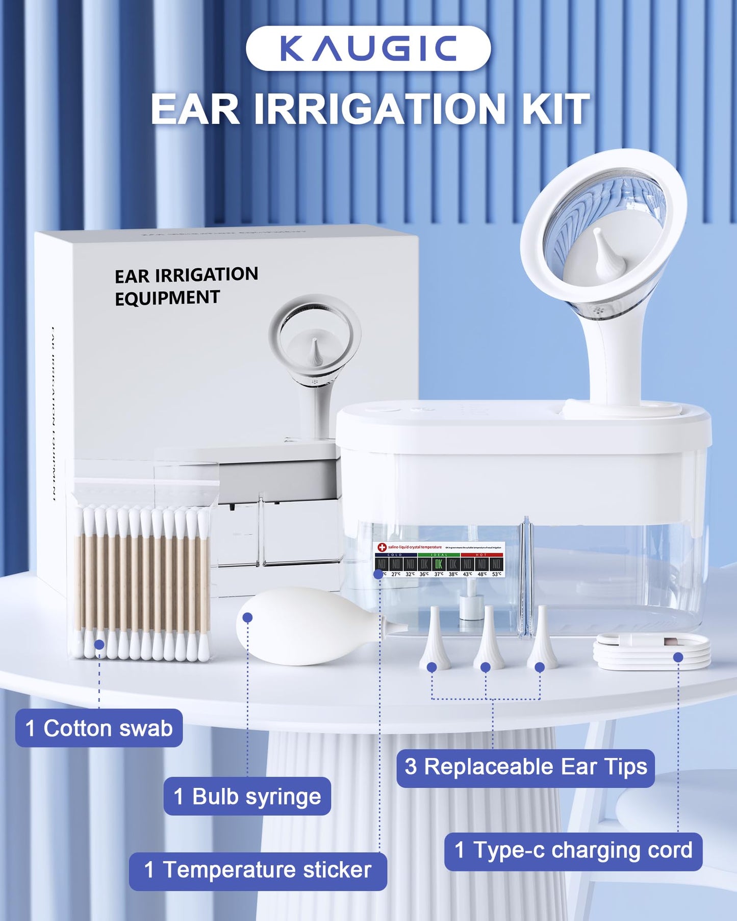 Water Powered Ear Cleaner, Ear Wax Removal Kit with Sewage System