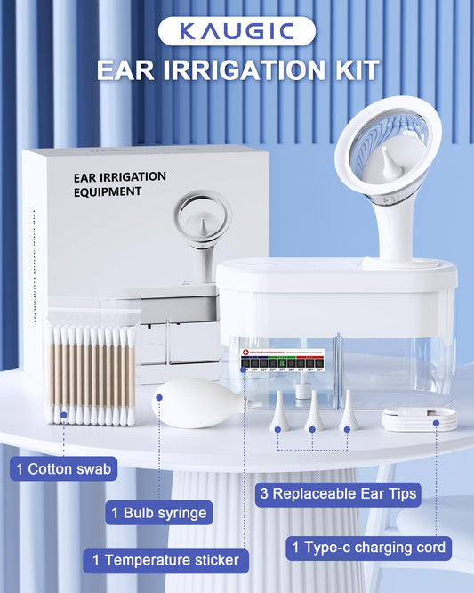 Water Powered Ear Cleaner, Ear Wax Removal Kit with Sewage System