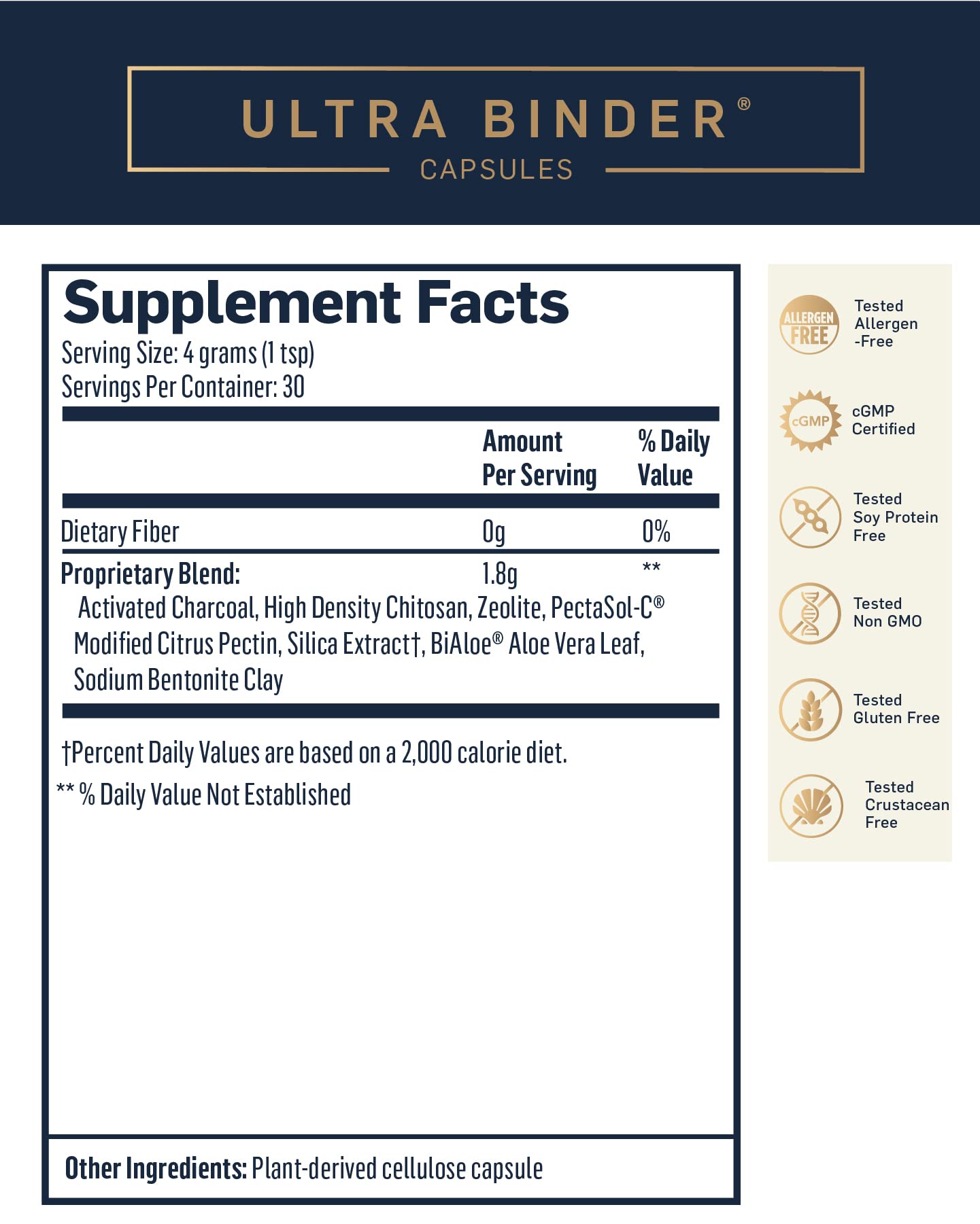 Quicksilver Scientific Ultra Binder - Multi Toxin Binder with Bentonite Clay Powder Quicksilver Scientific