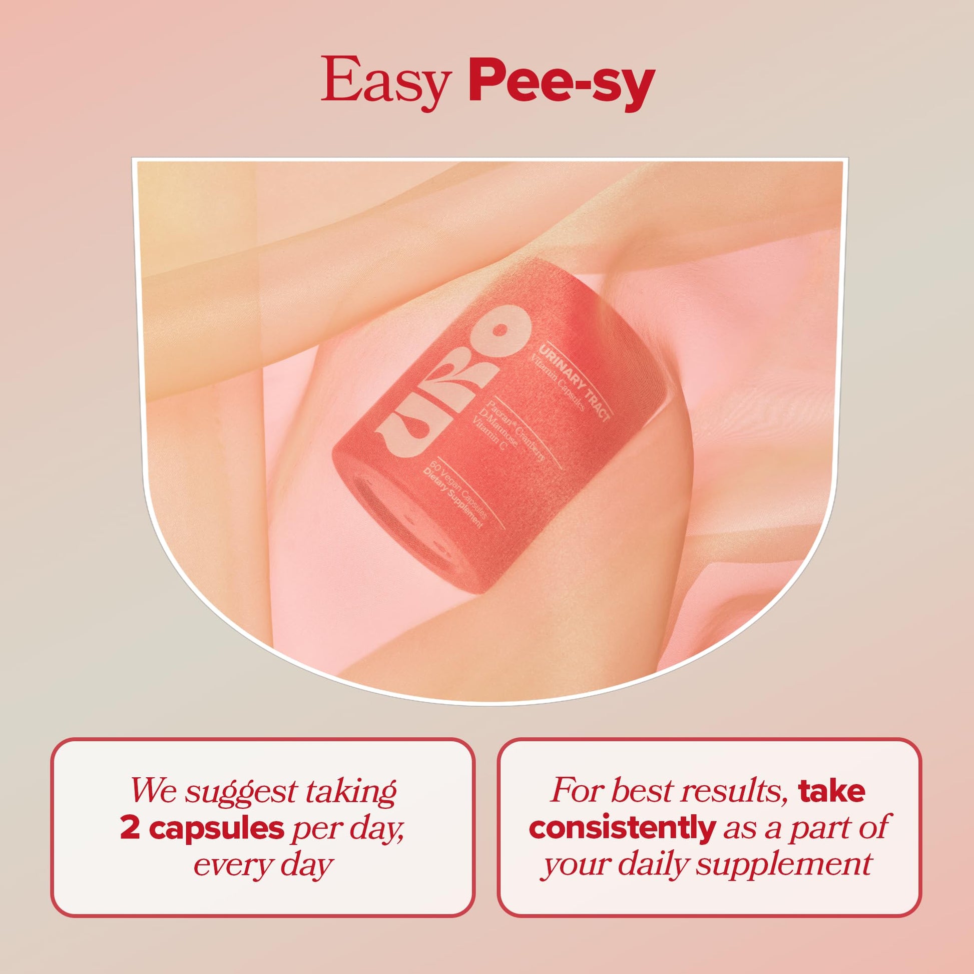 URO Urinary Tract Health Supplement for Women, 60 Count (Pack of 2) - Urinary Support O Positiv