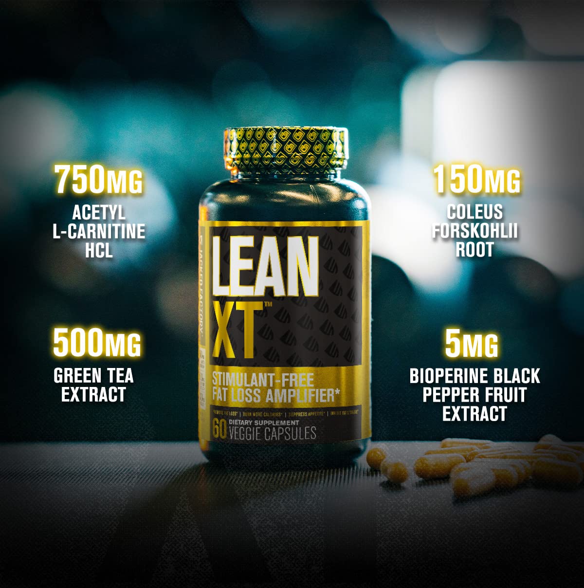 Lean-XT Caffeine Free Fat Burner - Non Stim Weight Loss Supplement, Appetite Suppressant