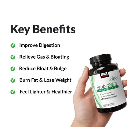 Force Factor ProbioSlim + Prebiotic Fiber Weight Loss Supplement for Women and Men