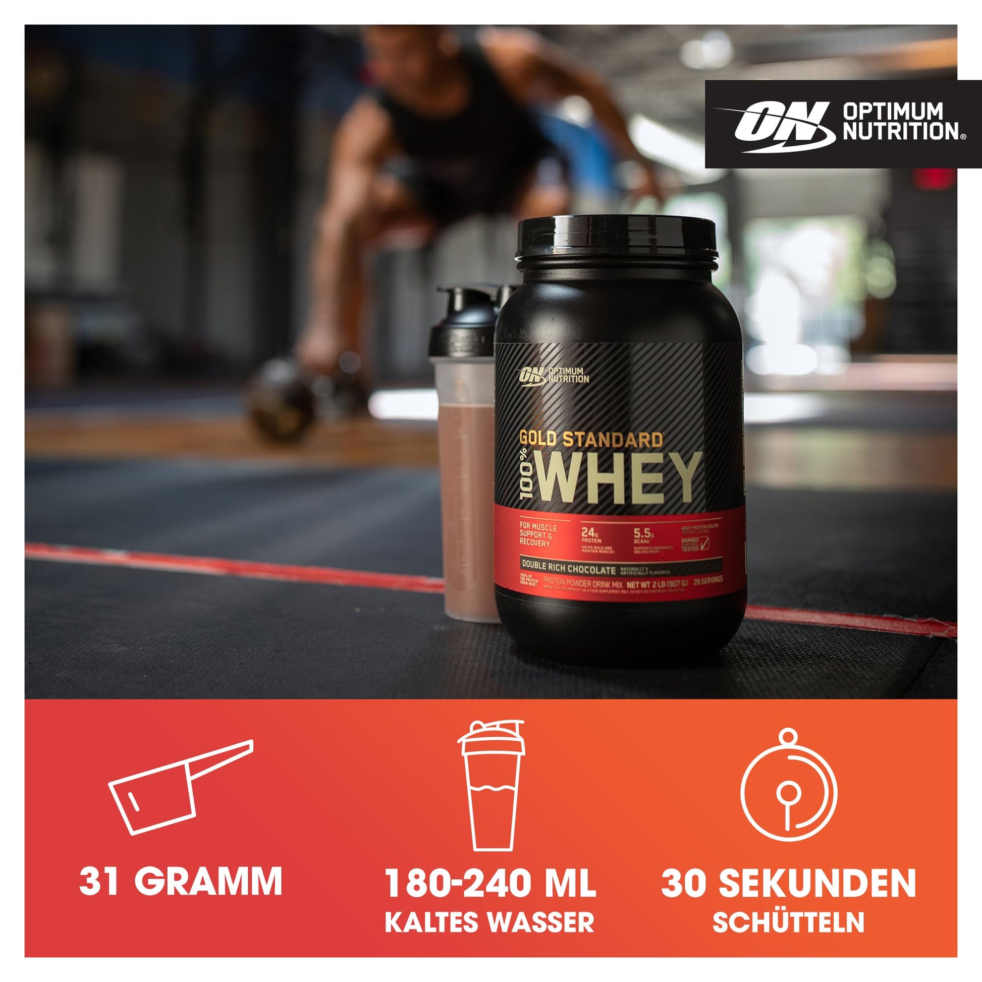 Optimum Nutrition Gold Standard 100% Whey Protein Powder, Banana Cream, 5 Pound Optimum Nutrition