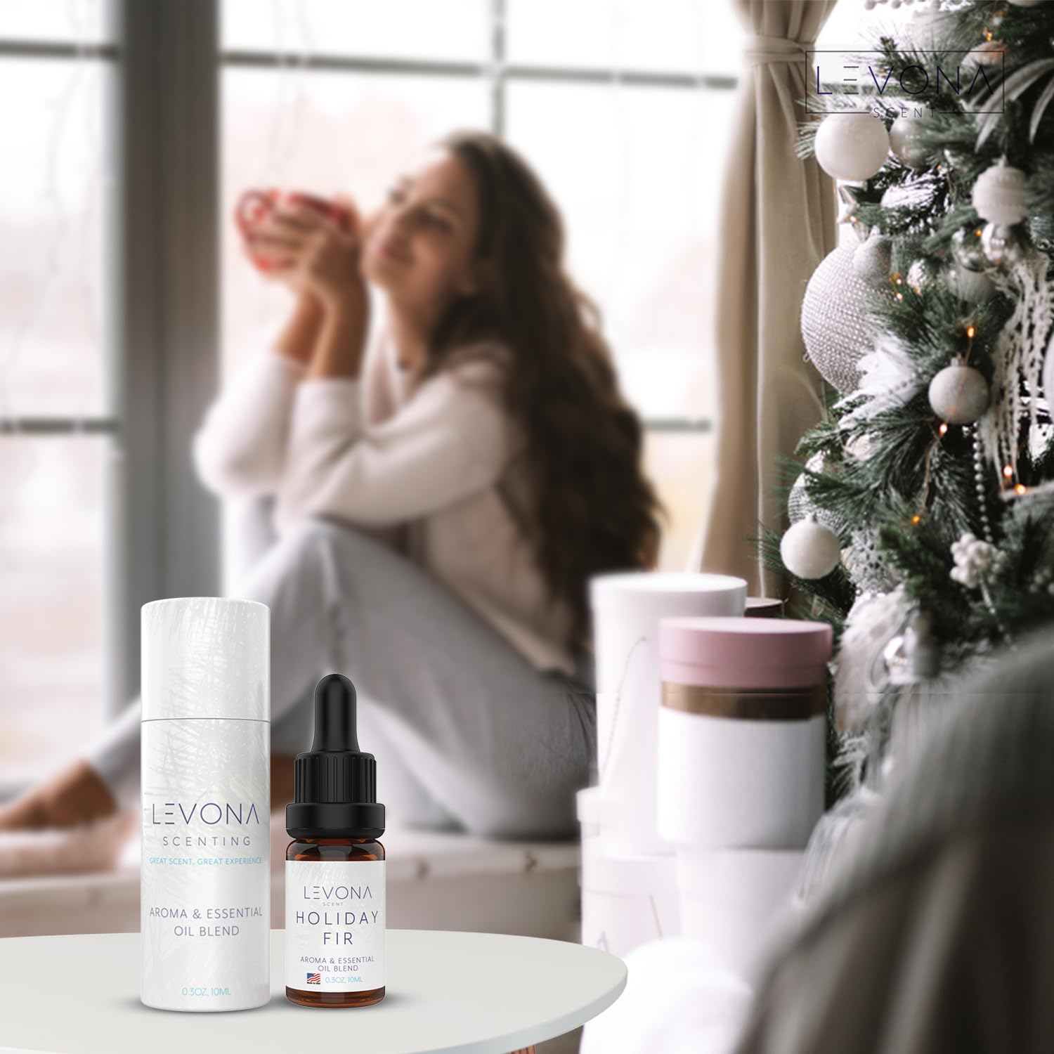 Levona Scent Christmas Essential Oils for Diffuser: Holiday Fir Essential Oil for Diffusers for Home LEVONA SCENT