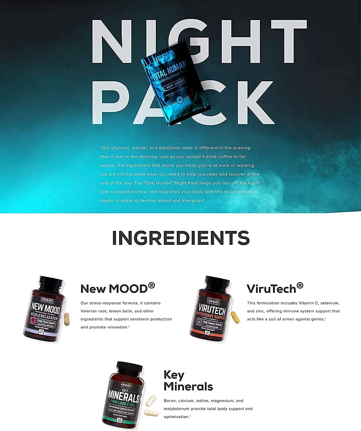 ONNIT Total Human Day and Night Vitamin Packs, 7-Day Supply Capsule
