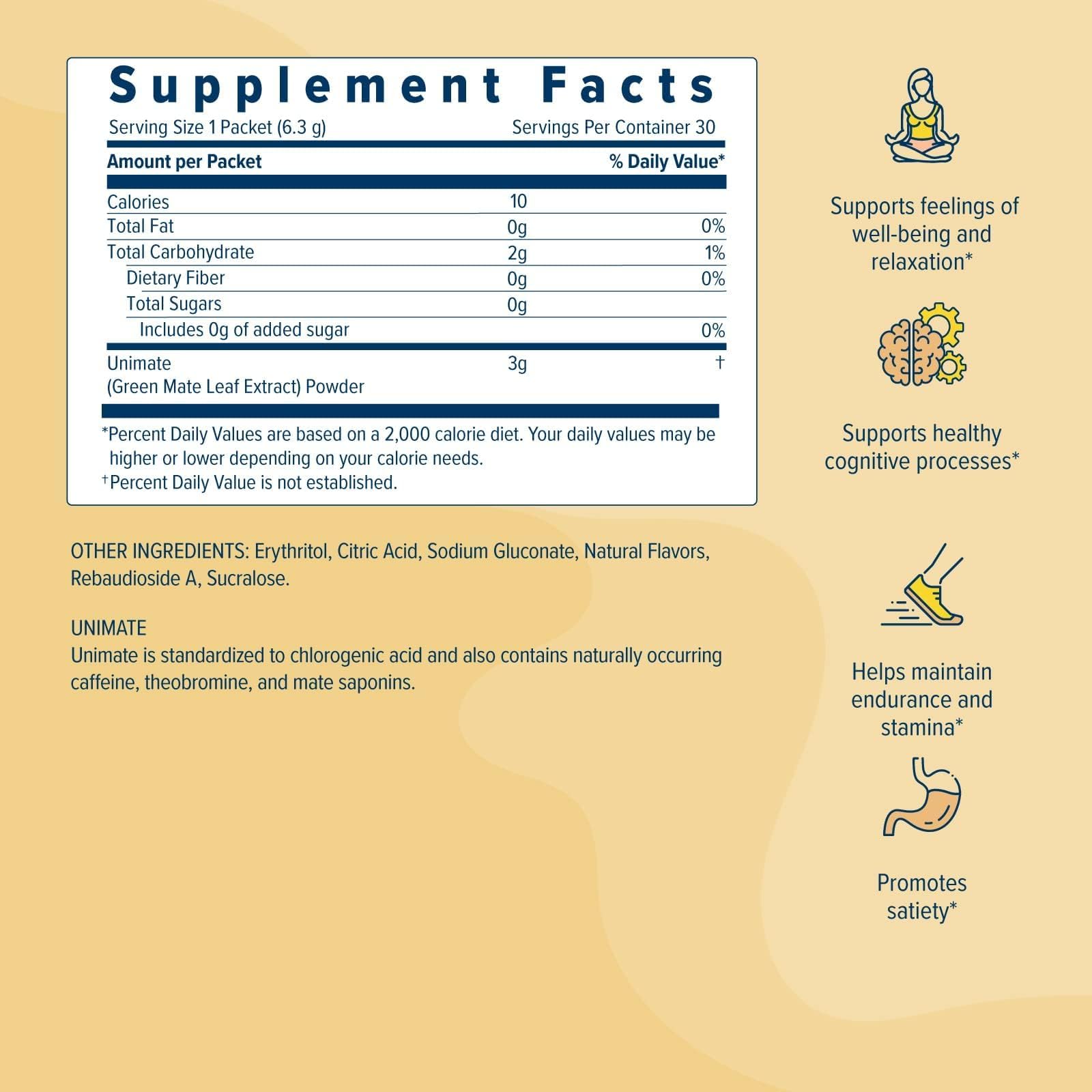 Unicity UNIMATE (Lemon Ginger, 30 Pouches) Unicity