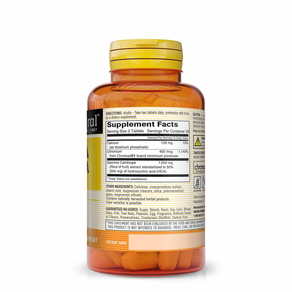 MASON NATURAL Garcinia Cambogia 500 mg HCA with Calcium and Chromium