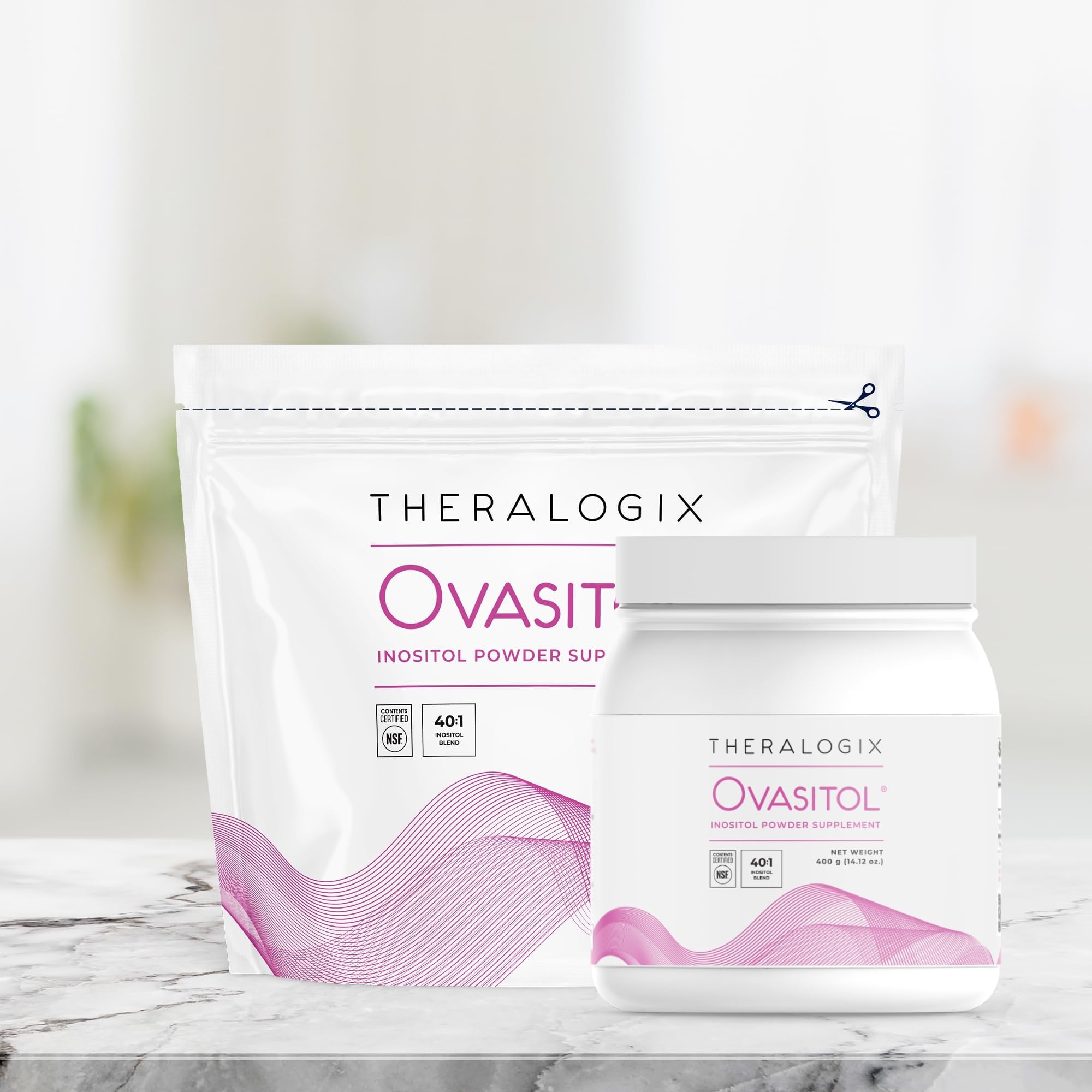 Theralogix Ovasitol Inositol Powder Packets - 180 Servings - Myo-Inositol