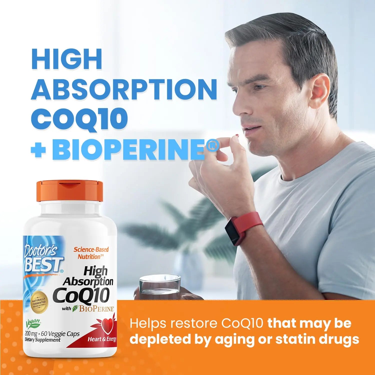 Doctor's Best High Absorption CoQ10 with BioPerine Gluten Free Naturally Fermented Doctor's BEST