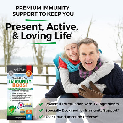 Immune Support Supplement with Vitamin C 1000mg Zinc Elderberry Extract Ginger