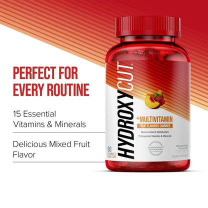Hydroxycut Caffeine-Free Gummy for Women & Men 15 Essential Vitamins