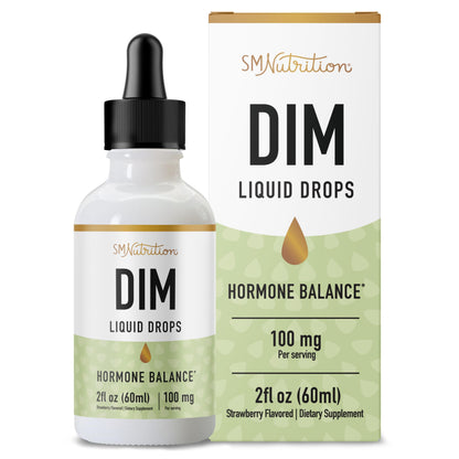 DIM Supplement Liquid Drops 100mg for Estrogen Balance for Women & Men | Hormone Balance
