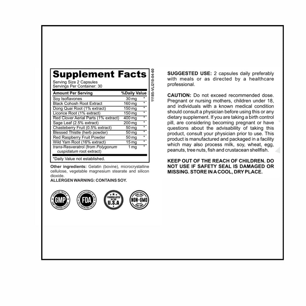 MenstrEaze PMS Relief & Hormone Balance for Women, with Black Cohosh, Vitex, Wild Yam