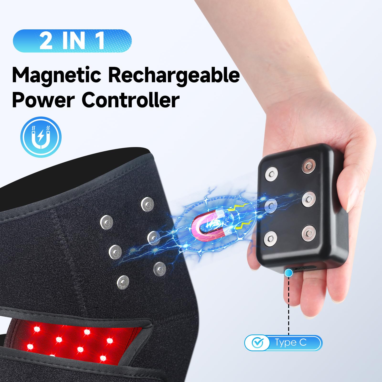 Red Light Therapy Knee Brace: Pain Relief Infrared Heating Pad 72 LED Heat Lamp Pain Relief Astarexin