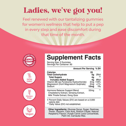 Hormone Balance for Women of All Ages - PMS Gummies and Cycle Support Supplements