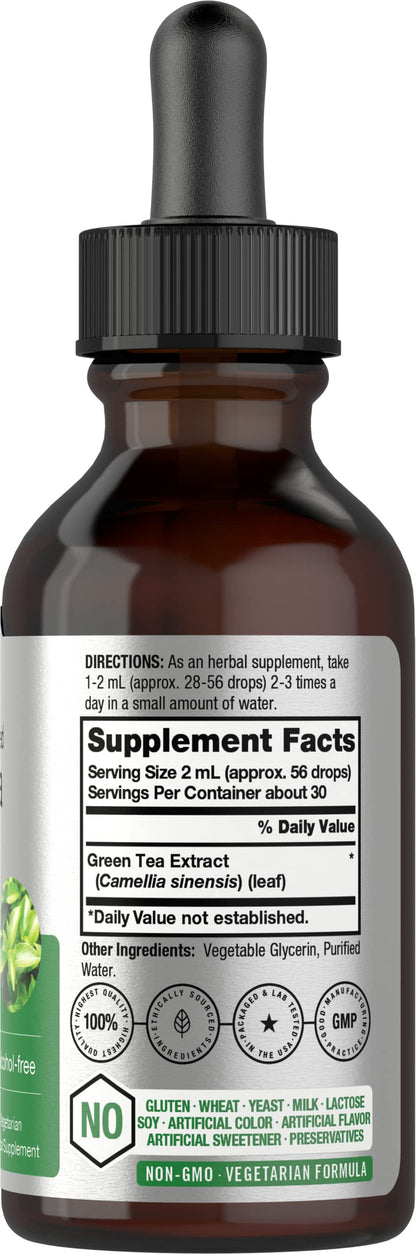 Green Tea Extract Liquid | 2 Fl Oz | Alcohol Free, Vegetarian Tincture | Super Concentrated