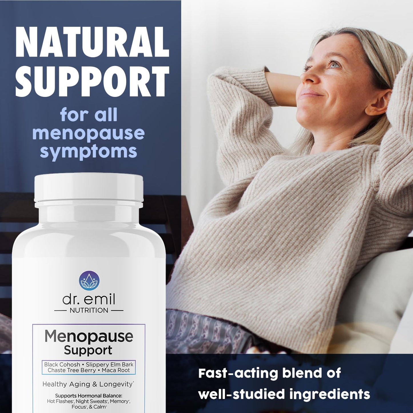 DR EMIL NUTRITION Menopause Supplements for Women - Multi-Symptom Menopause Relief