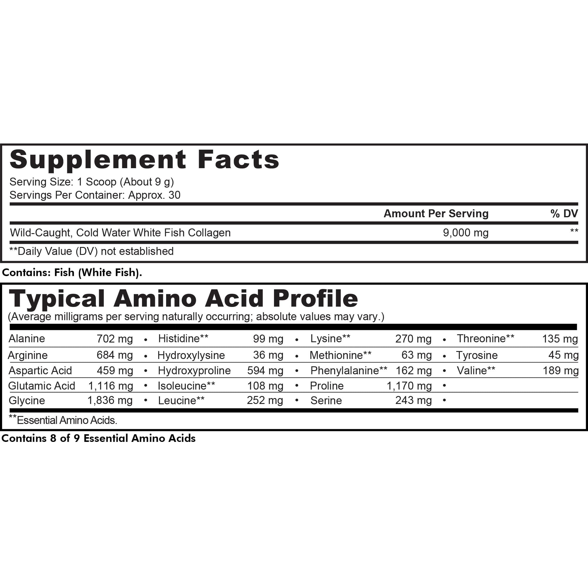 Codeage Marine Collagen Powder - Wild-Caught Hydrolyzed Fish Collagen Peptides - Type 1 & 3 Collagen Codeage