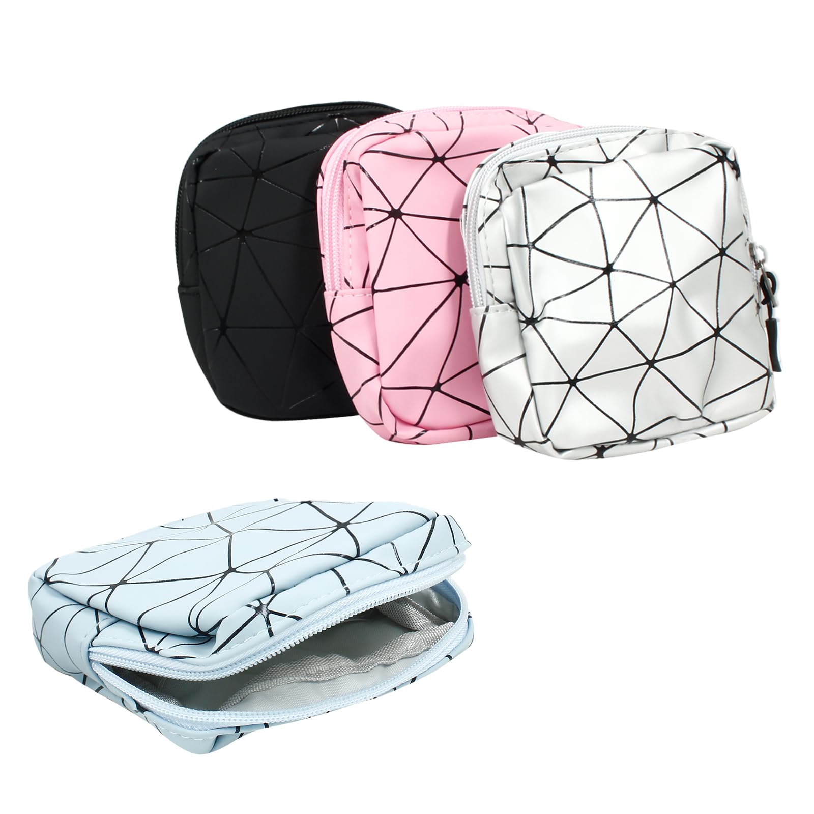 Uenhoy 4 Pcs Sanitary Napkin Storage Bags with Zipper, Portable Waterproof Menstrual Cup Uenhoy