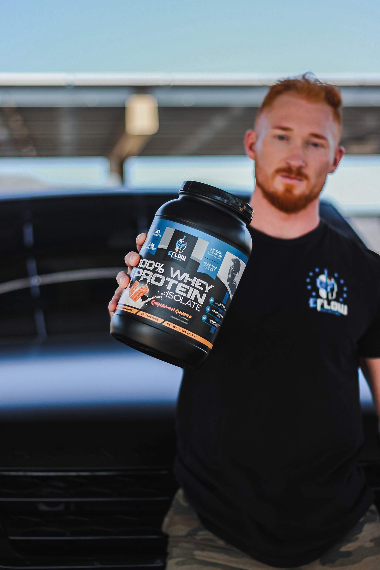 eFlow Nutrition 100% Whey Protein Isolate - Gluten & Lactose-Free Digestive Enzymes