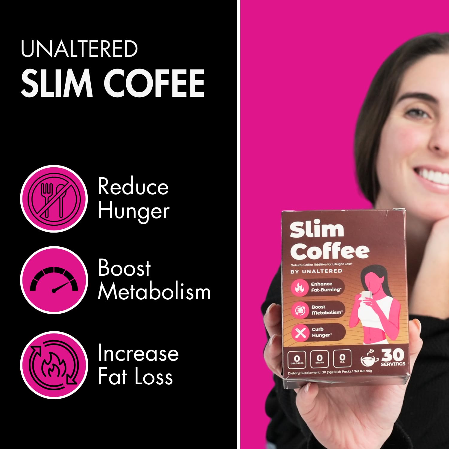 UNALTERED Weight Loss Coffee for Women - Boost Metabolism, Suppress Appetite UNALTERED