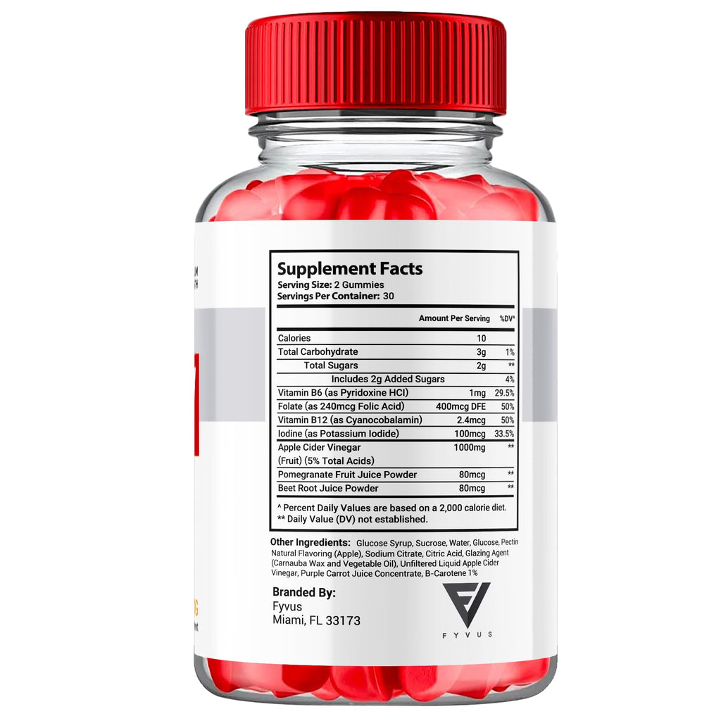 Macro Keto ACV Gummies Advanced Apple Cider Vinegar Vitamin Supplement Fyvus