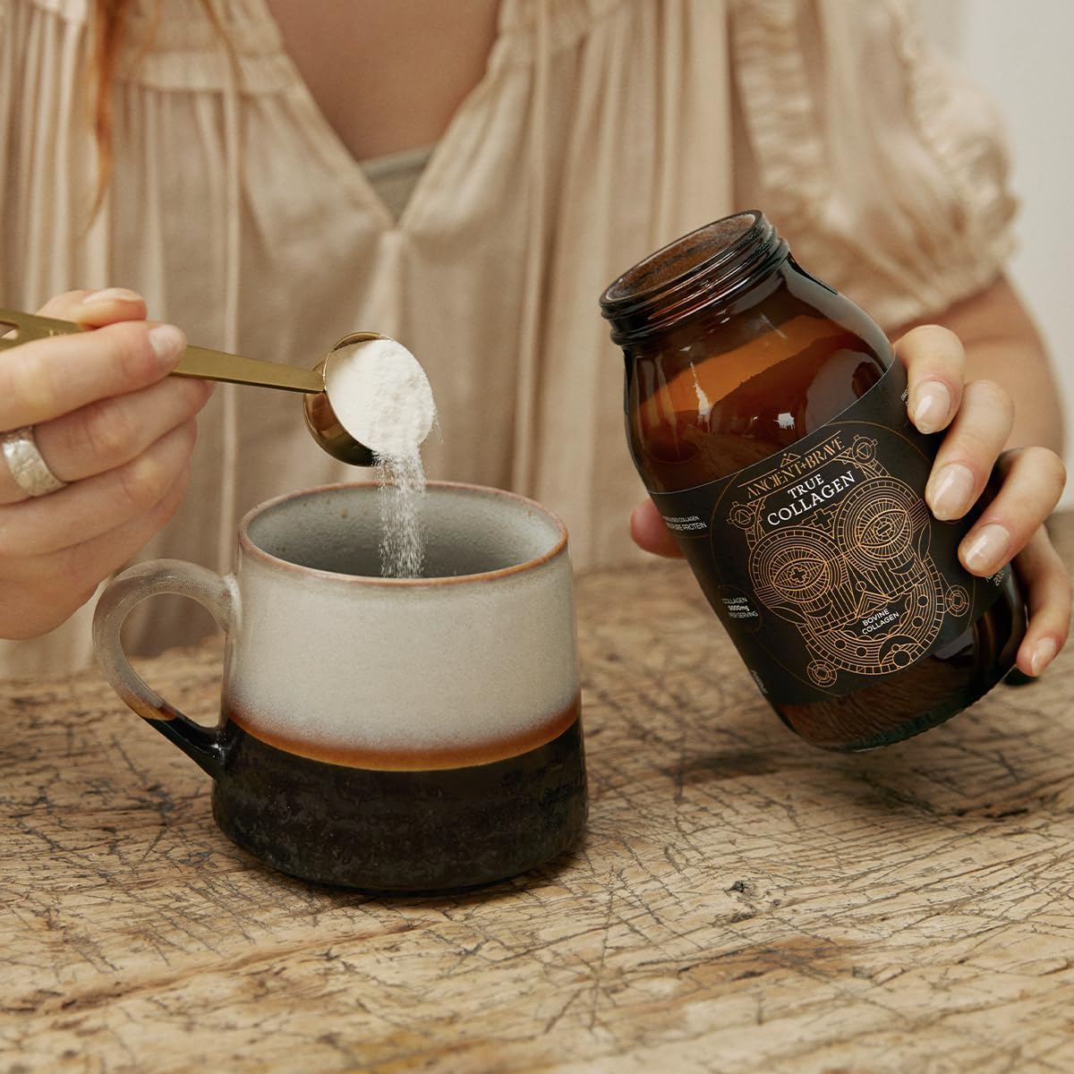 Ancient + Brave True Collagen 200g - Grass-Fed Bovine Collagen Powder - 100% Hydrolysed Collagen Peptides Ancient + Brave