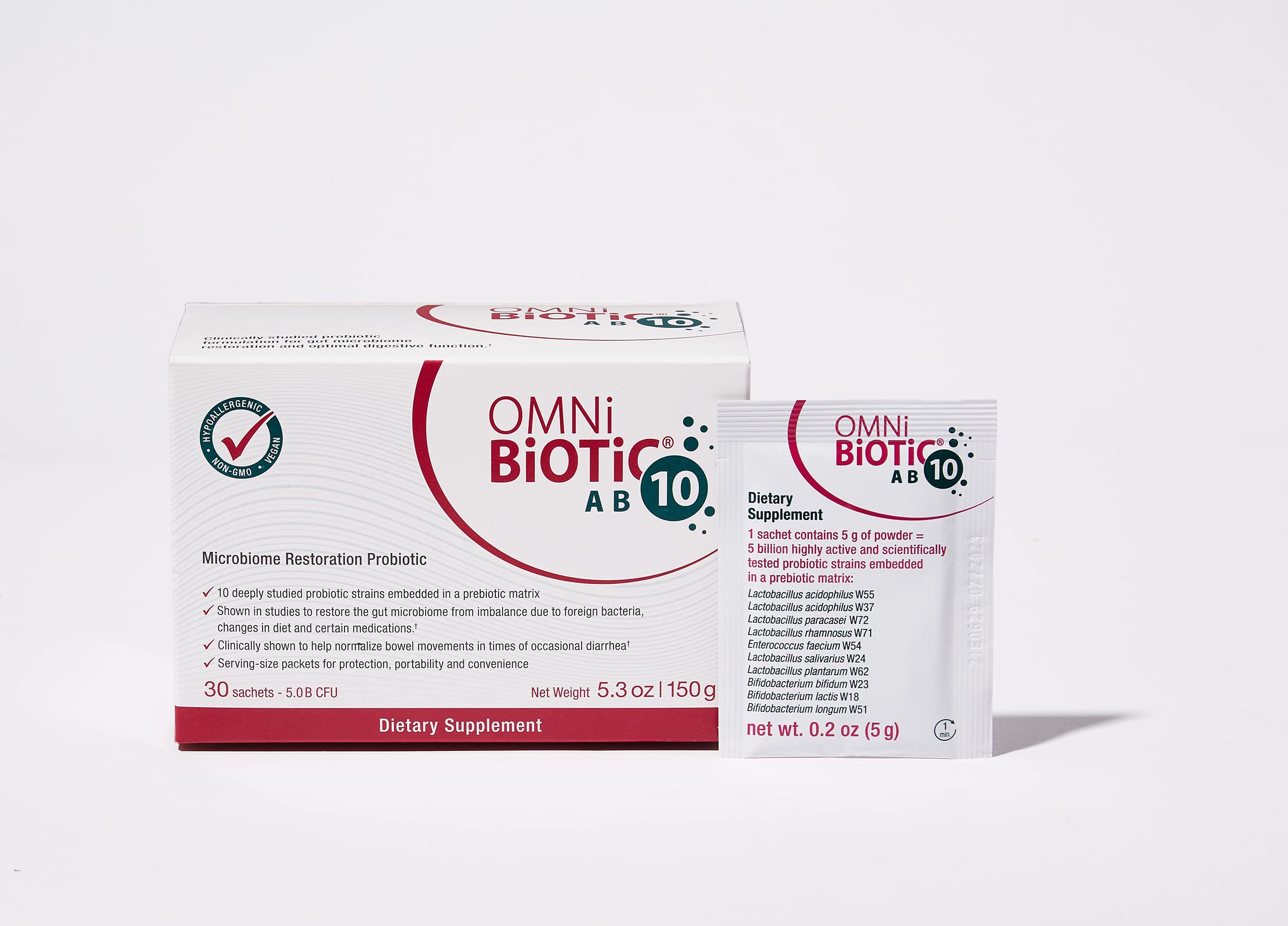 OMNi BiOTiC AB 10 - Clinically Tested Restorative Probiotic - Supports & Restores Gut Flora & Digestion OMNi BiOTiC