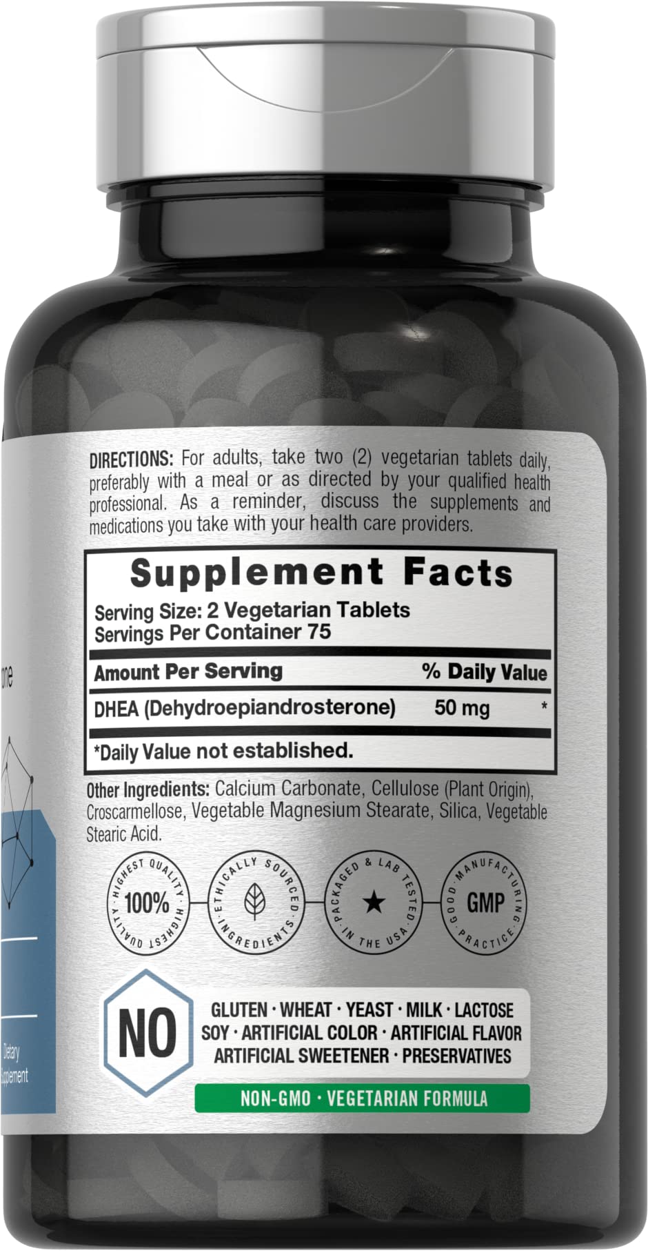 DHEA 50mg 150 Tablets | Non-GMO, Gluten Free Supplement | by Horbaach