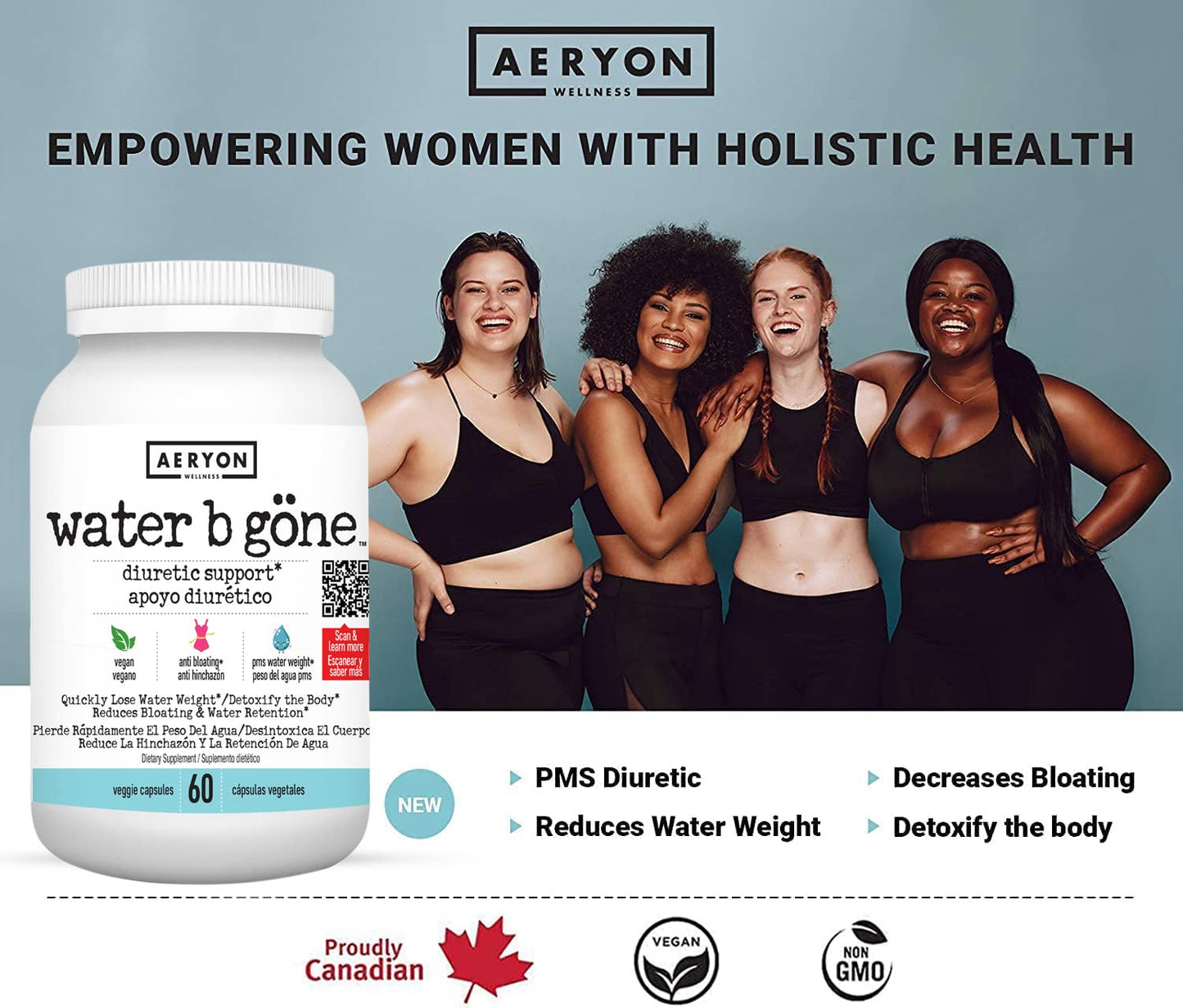 Water B Gone – Diuretic Pills for Women – Reduce Water Retention and Bloating – Find PMS